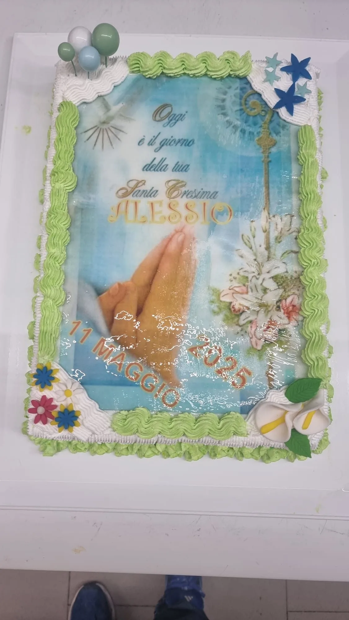 Torta cresima personalizzata cerimonia religiosa Ferrara