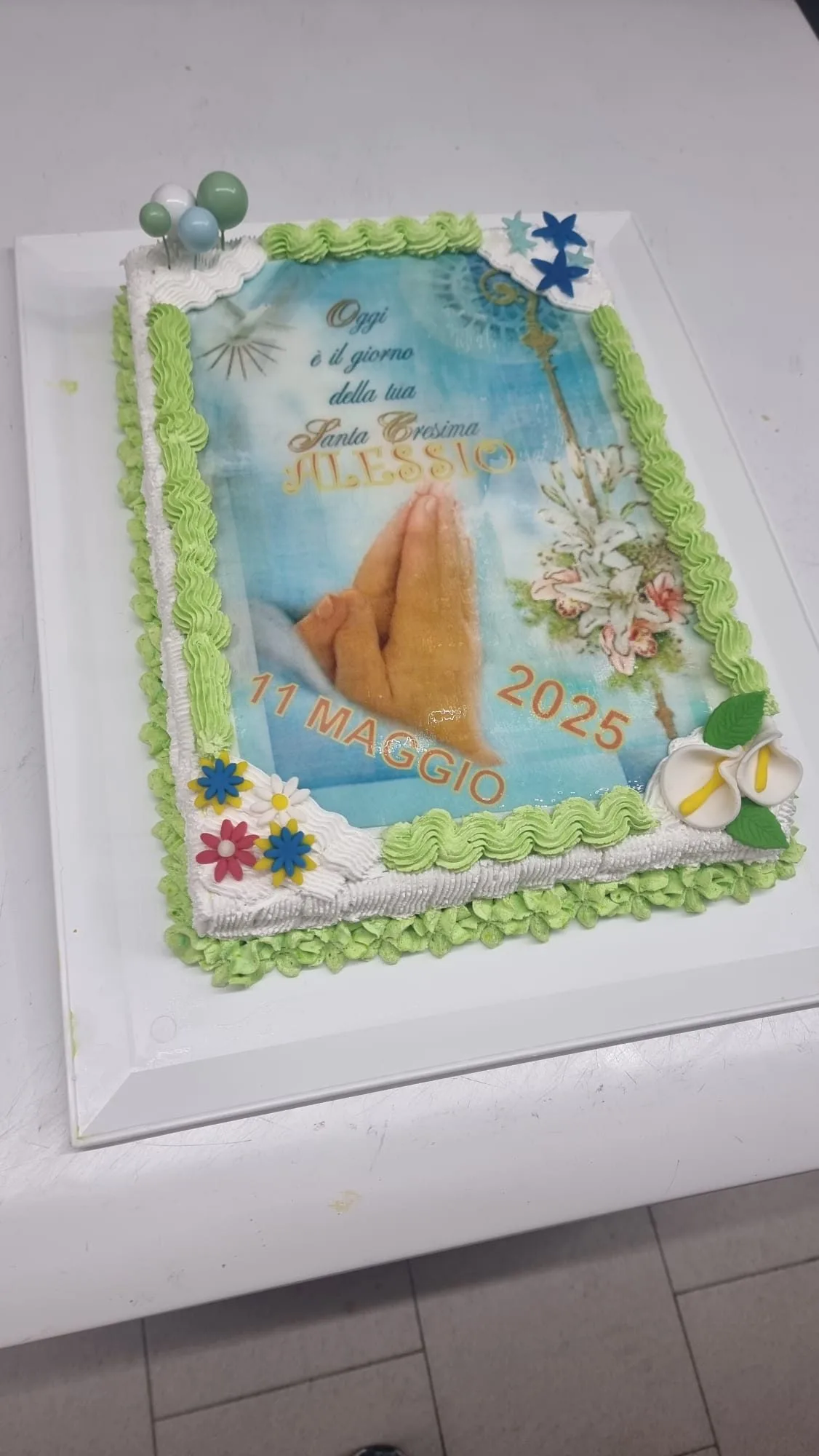 Torta cresima personalizzata cerimonia religiosa Lagosanto